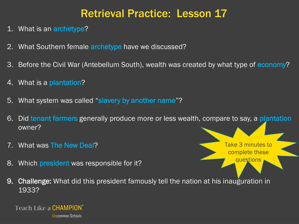retrieval practice lesson 17