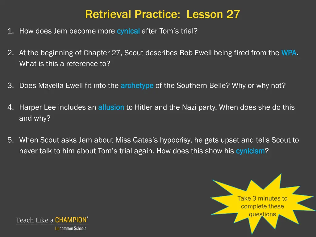 retrieval practice lesson 27