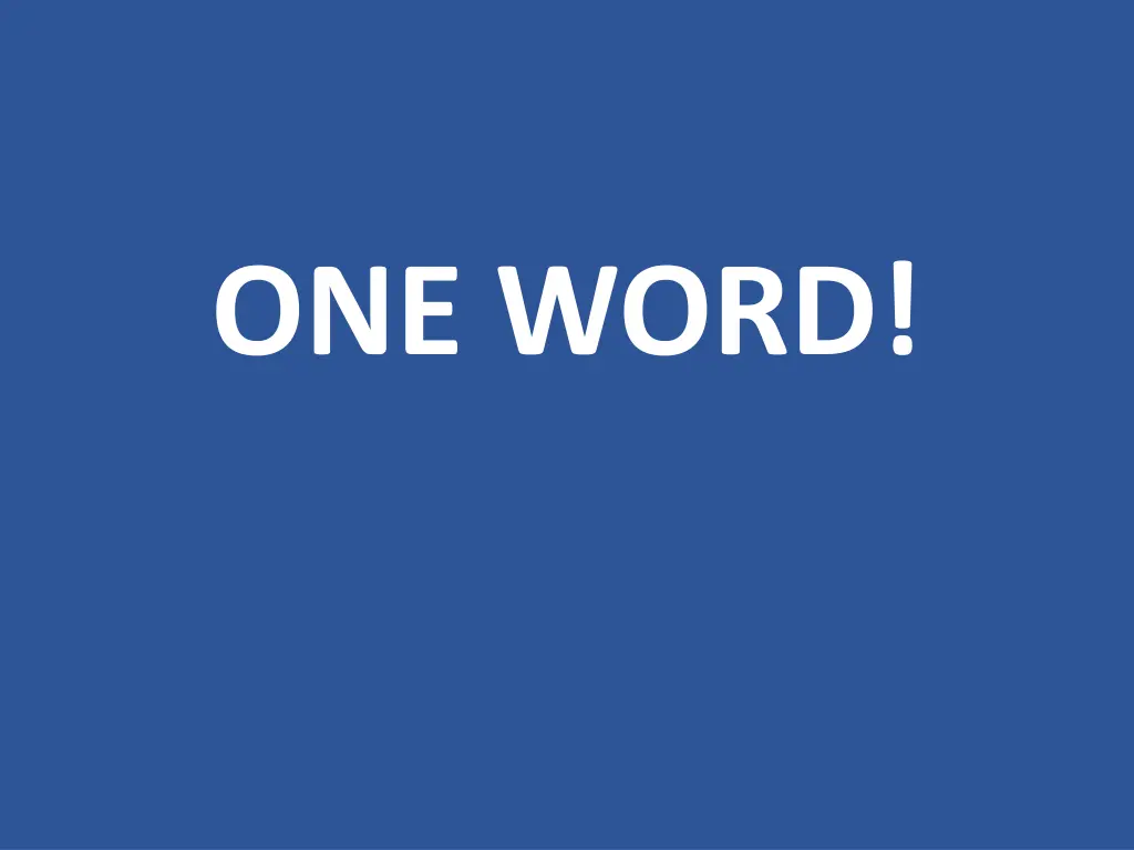 one word