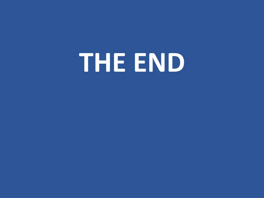 the end