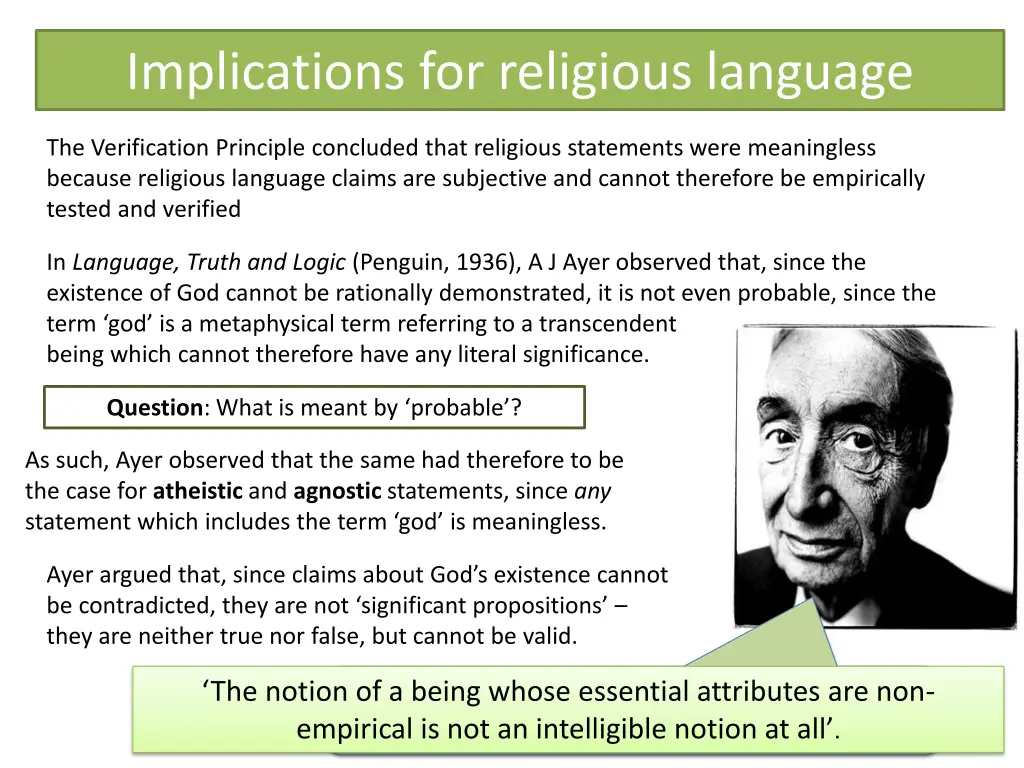 implications for religious language