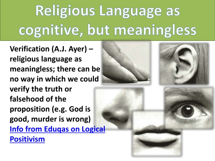 religious language as cognitive but meaningless