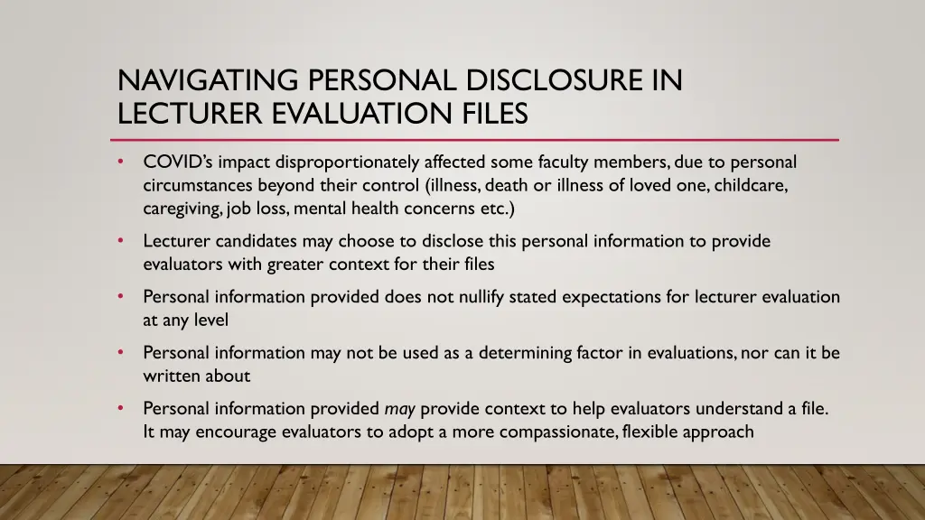 navigating personal disclosure in lecturer