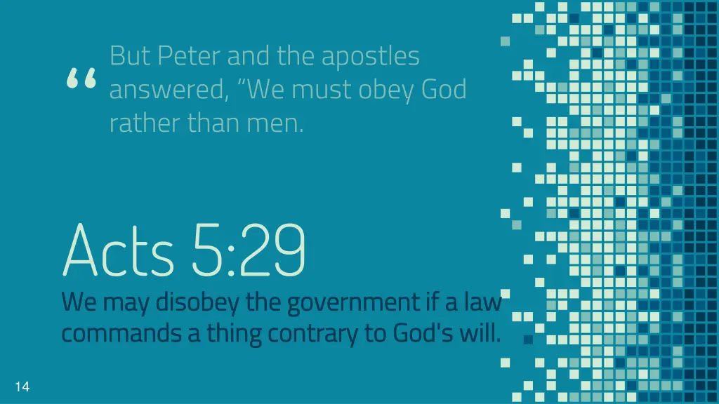 but peter and the apostles answered we must obey