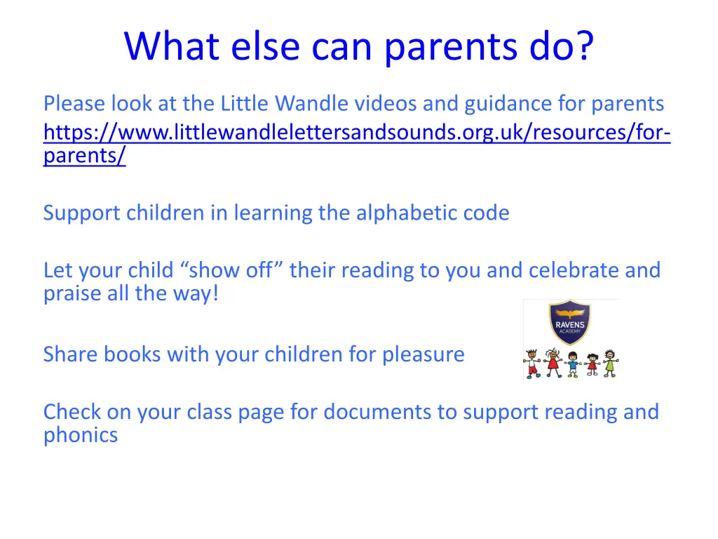 what else can parents do
