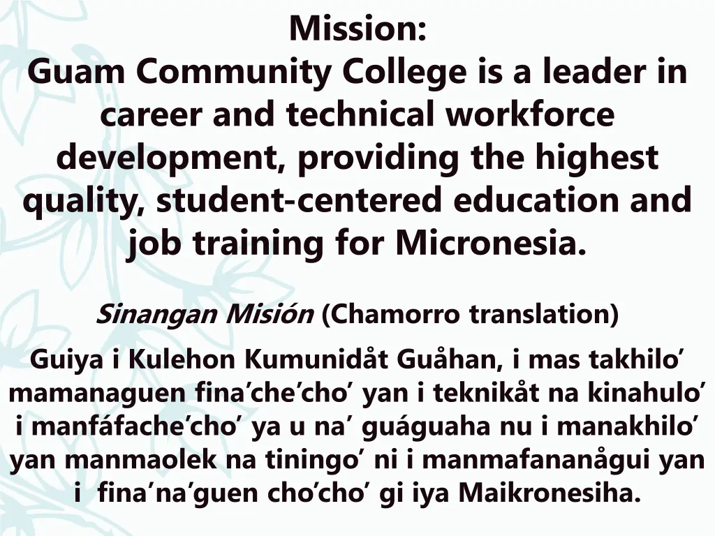 mission