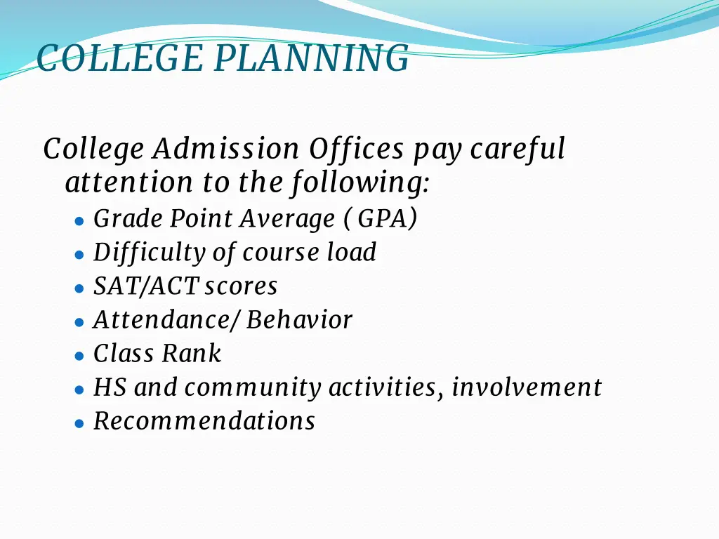 college planning