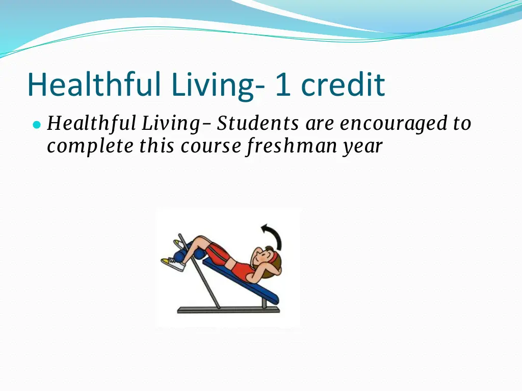 healthful living 1 credit healthful living