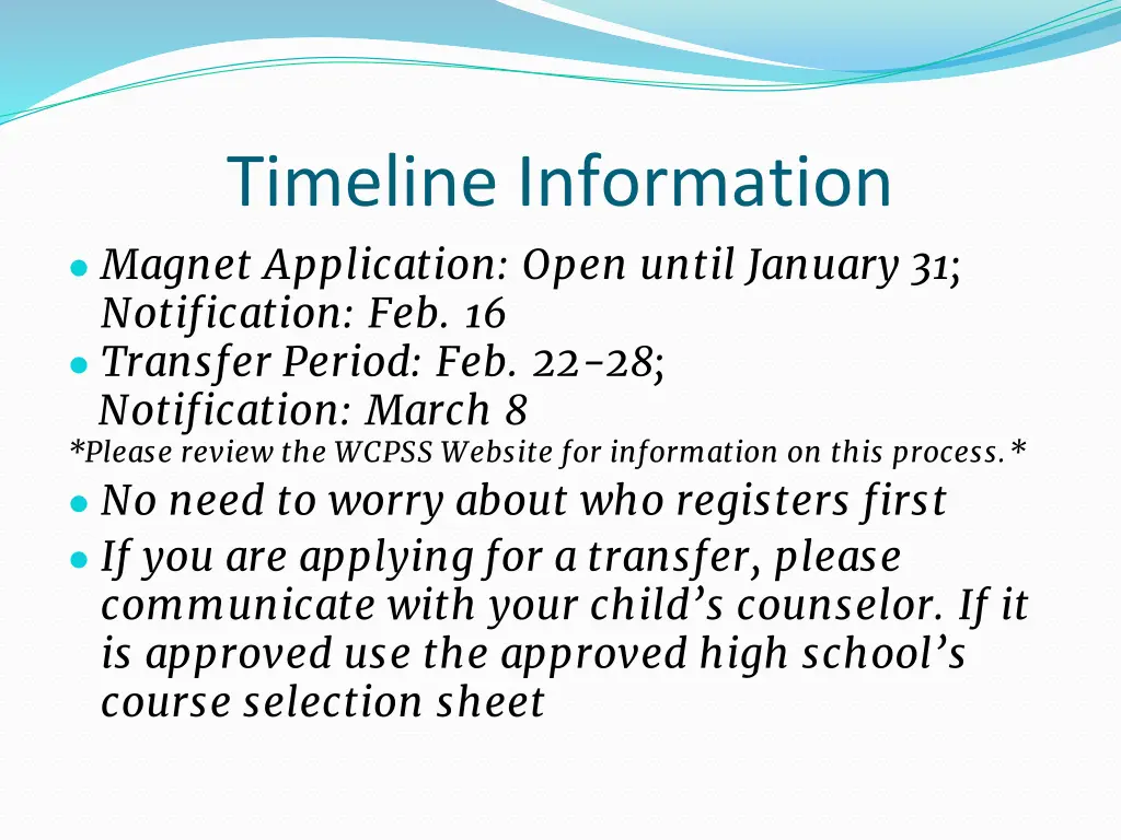 timeline information magnet application open