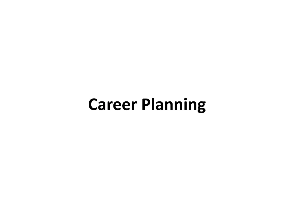 career planning