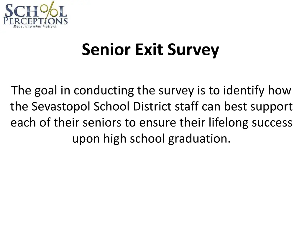 senior exit survey