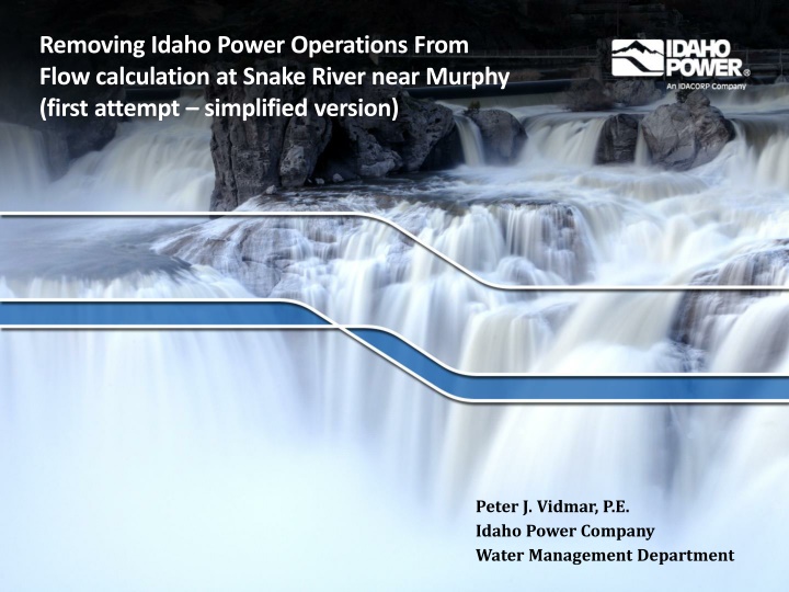 removing idaho power operations from flow