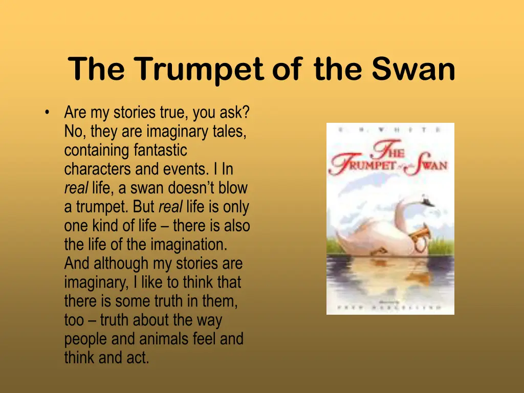 the trumpet of the swan