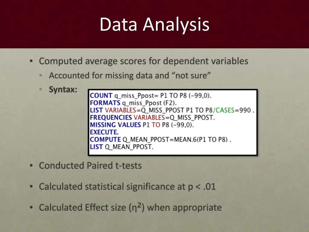 data analysis