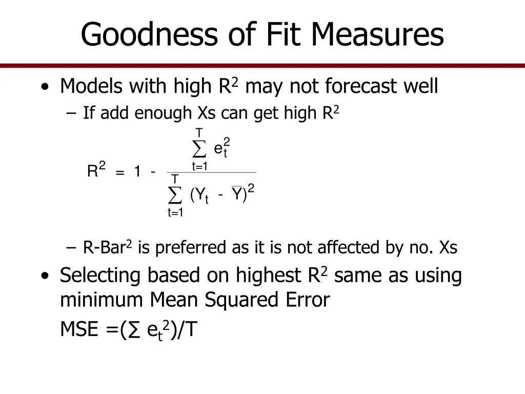 goodness of fit measures 1