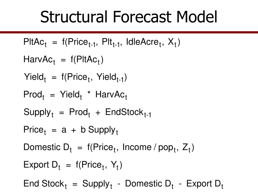 structural forecast model