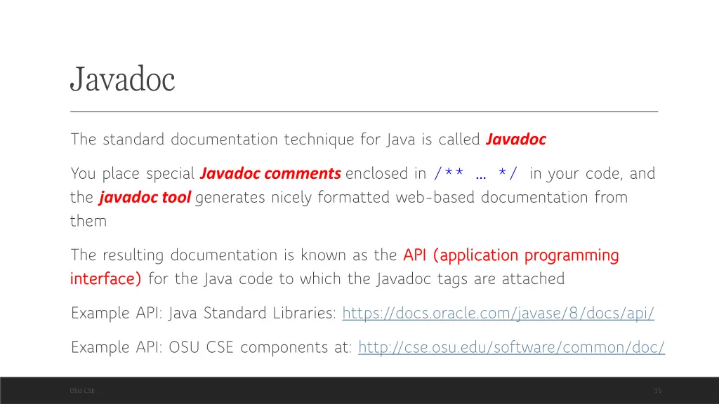 javadoc