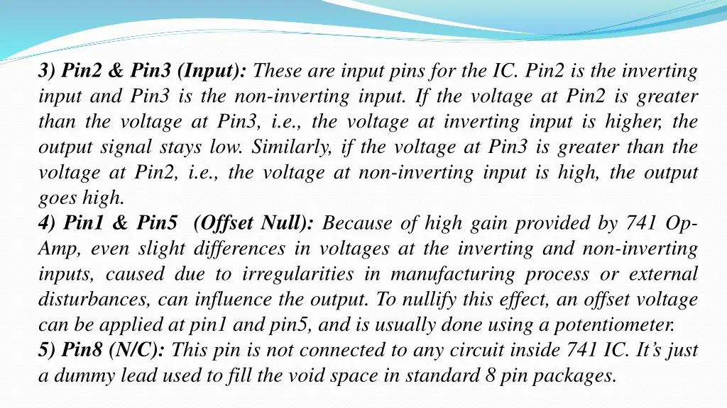 3 pin2 pin3 input these are input pins