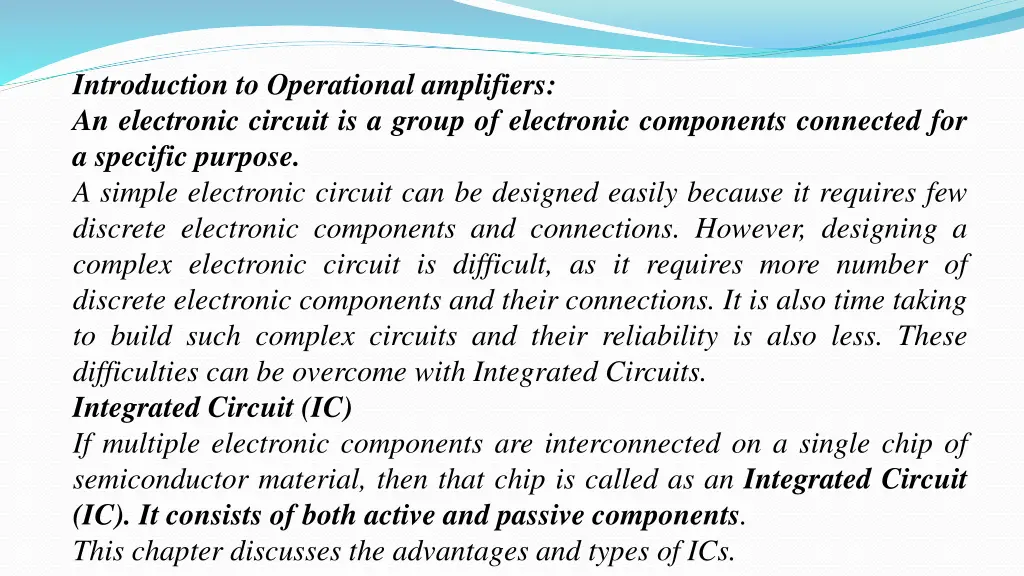 introduction to operational amplifiers