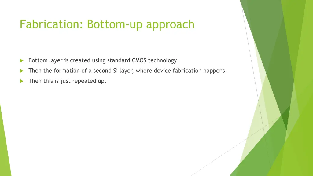 fabrication bottom up approach