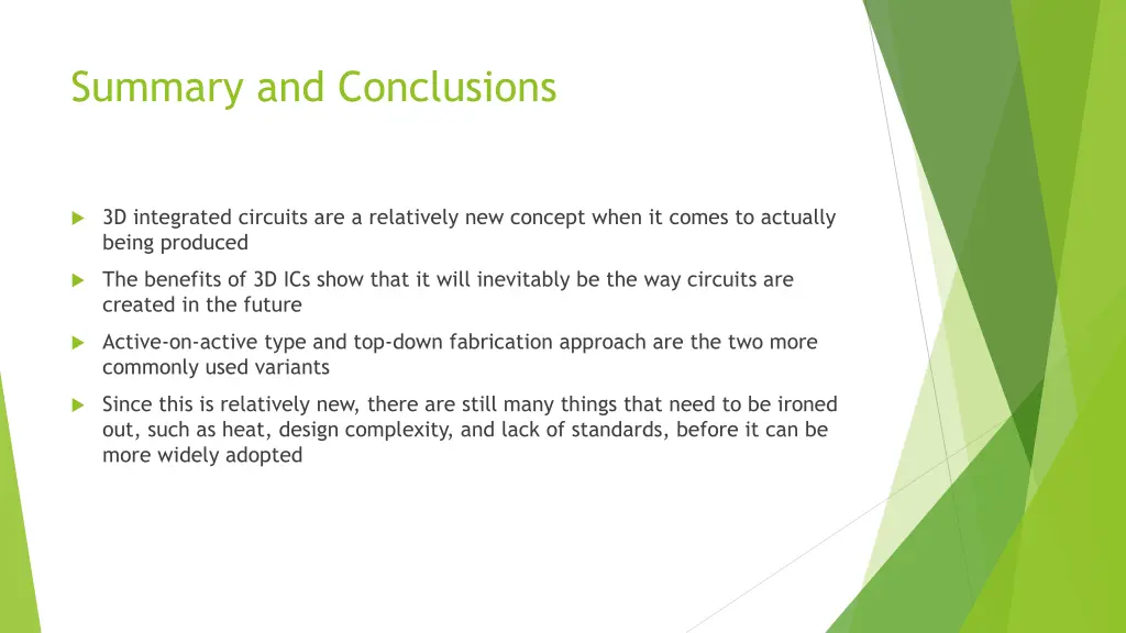 summary and conclusions