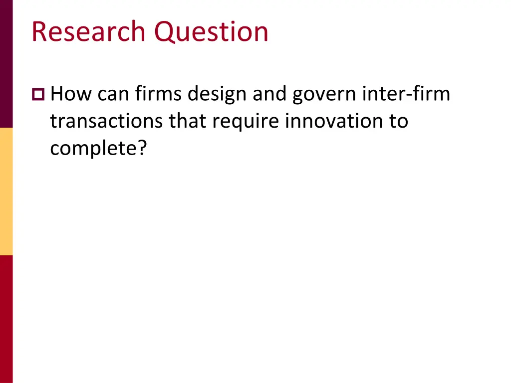 research question