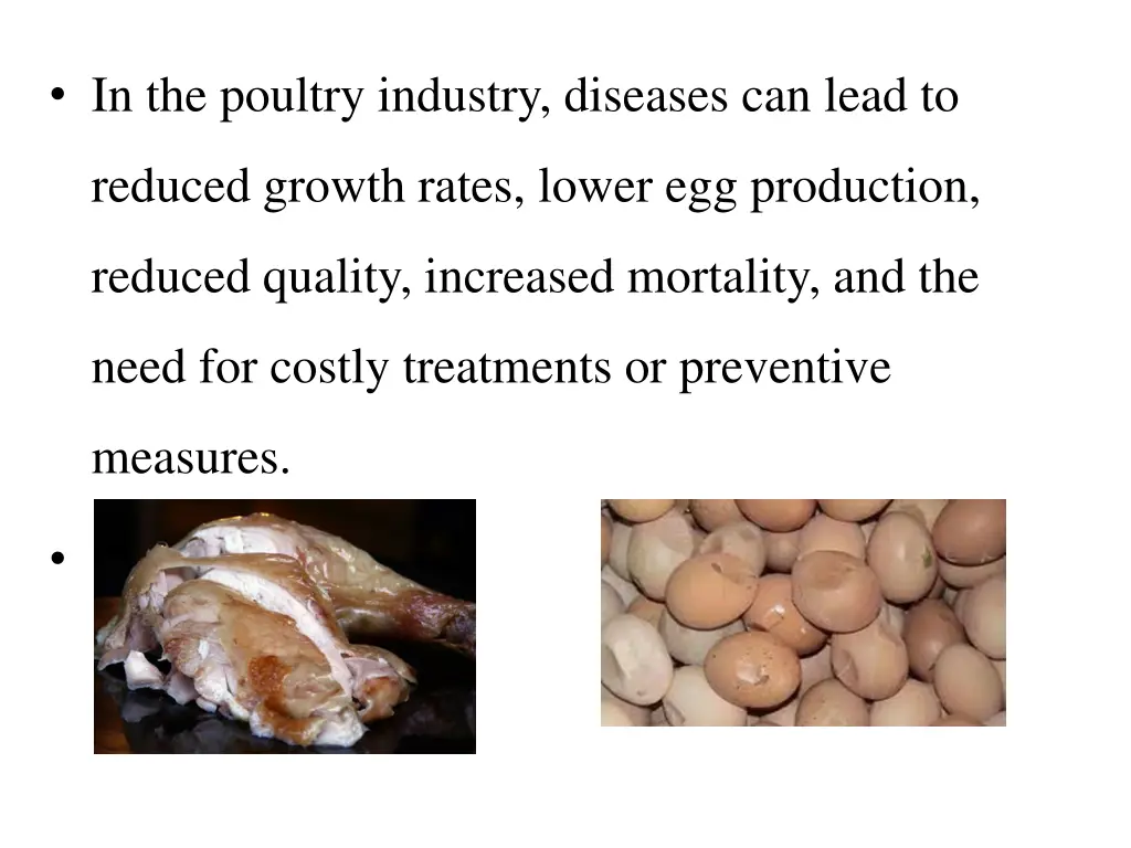 in the poultry industry diseases can lead to