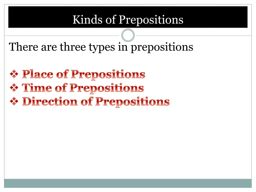 kinds of prepositions 1