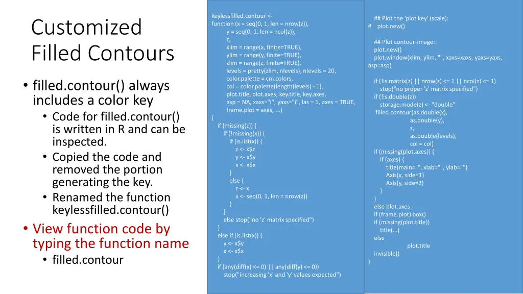 keylessfilled contour function x seq 0 1 len nrow