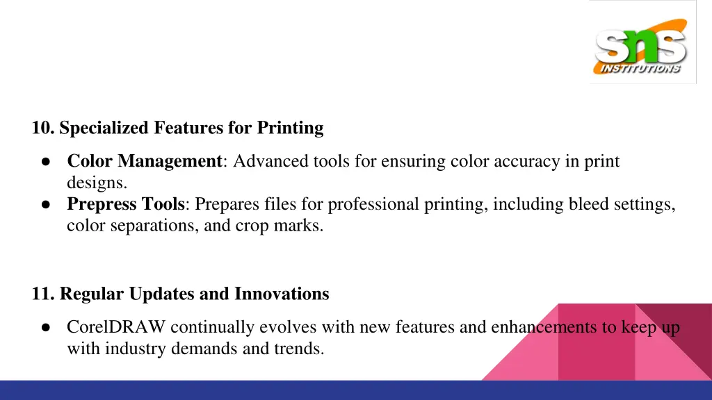 10 specialized features for printing