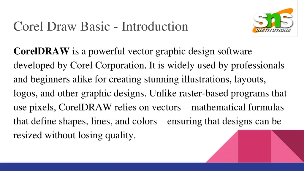 corel draw basic introduction