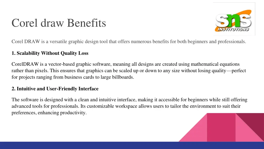 corel draw benefits