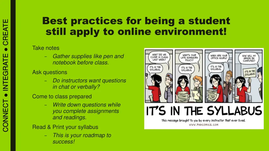 best practices for being a student still apply