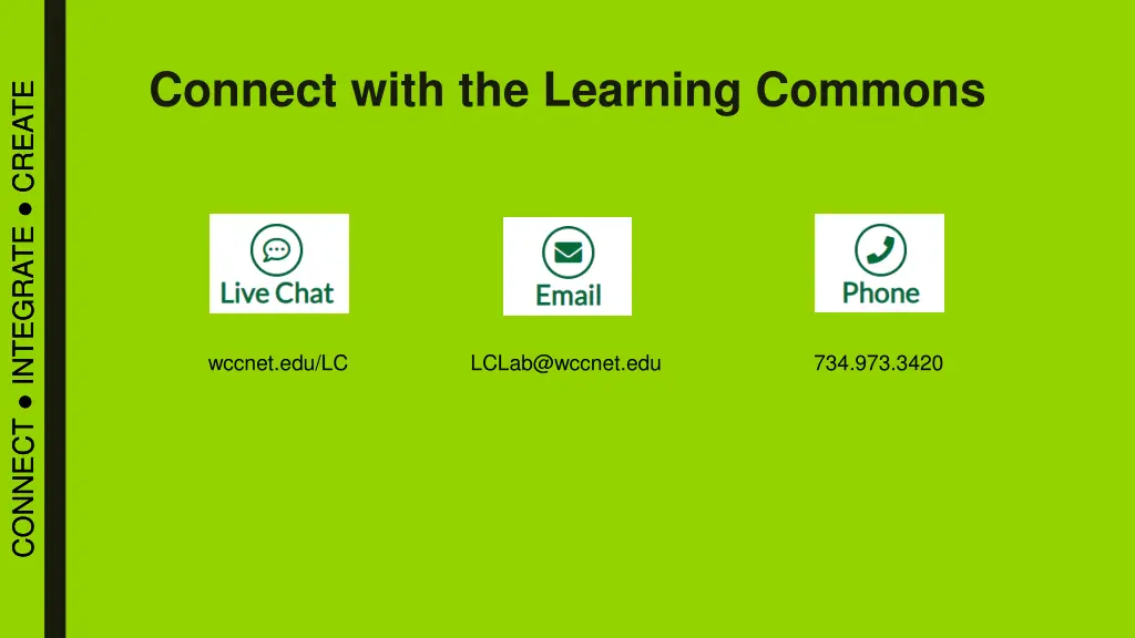 connect with the learning commons