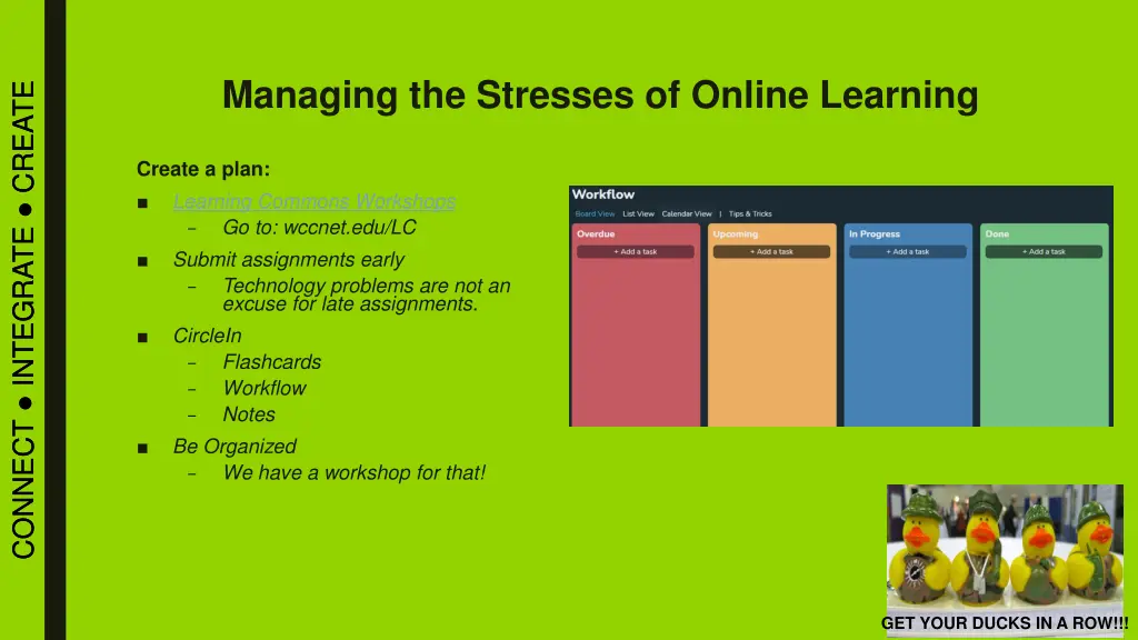 managing the stresses of online learning