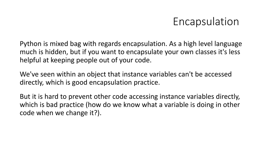 encapsulation