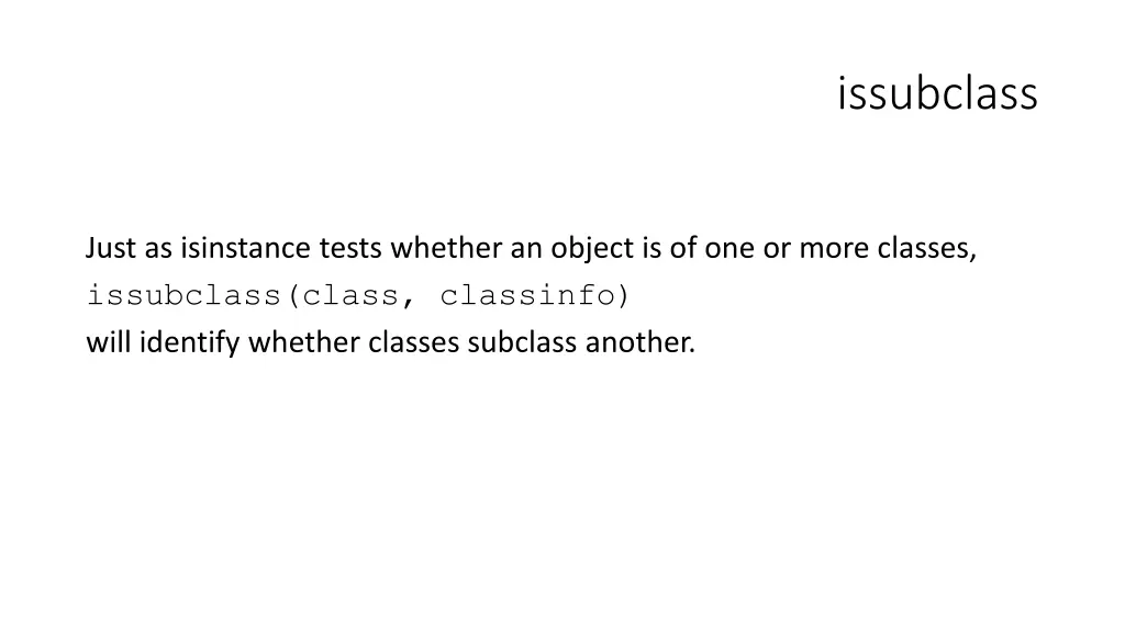 issubclass
