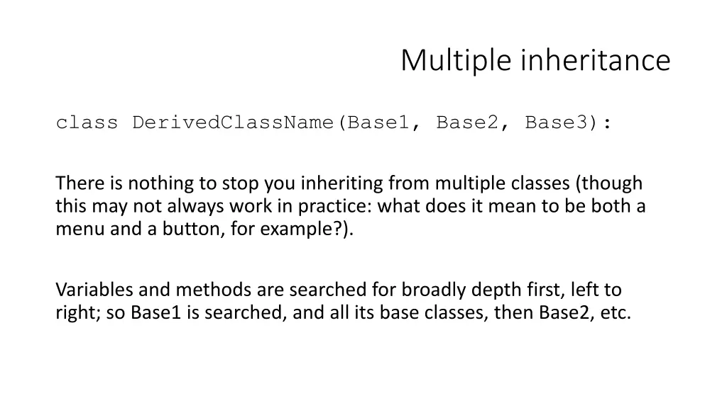multiple inheritance