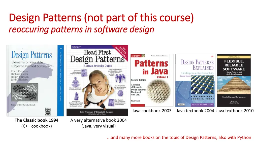 design patterns not part of design patterns