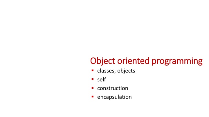 object object oriented oriented programming