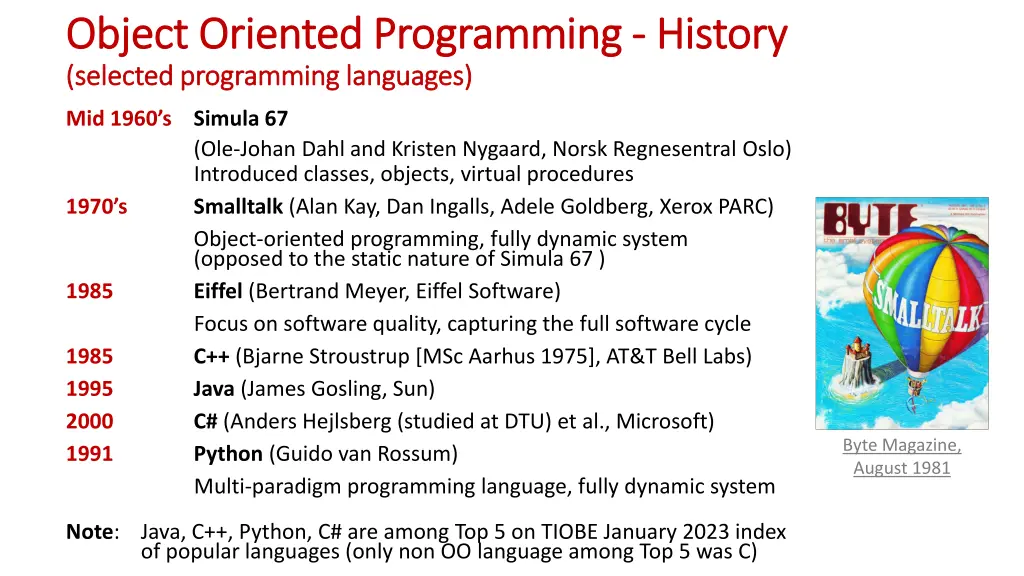 object oriented programming object oriented