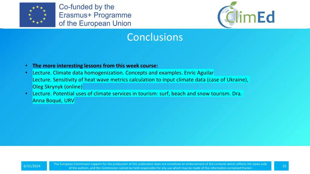 conclusions