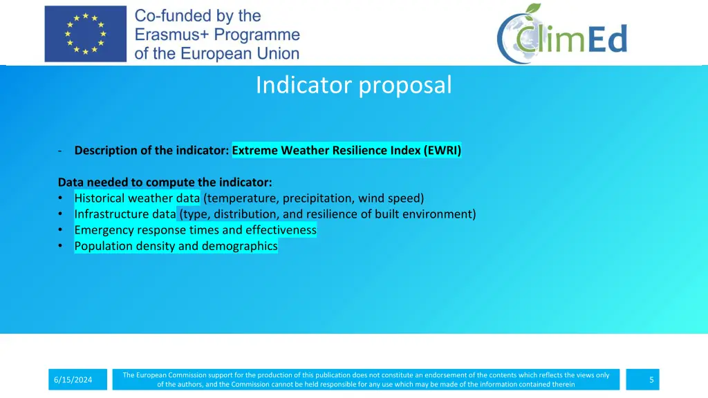 indicator proposal
