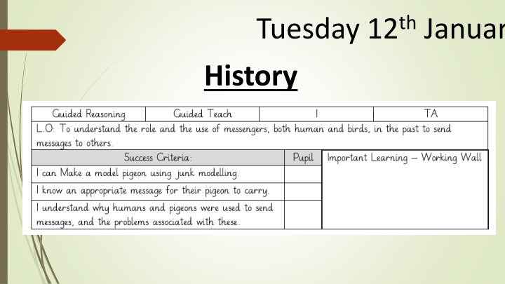tuesday 12 th january