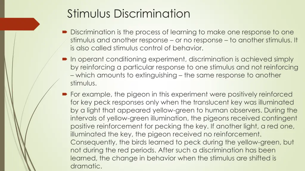 stimulus discrimination