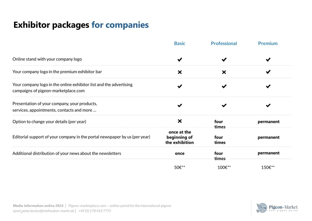 exhibitor packages for companies
