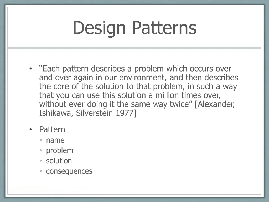 design patterns
