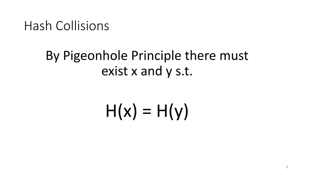 hash collisions