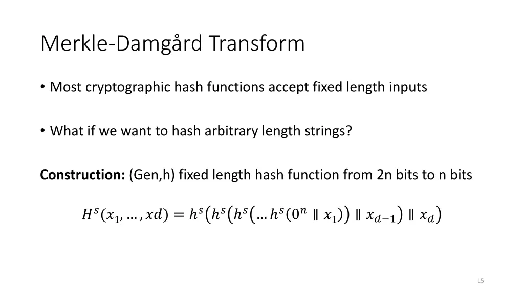 merkle damg rd transform