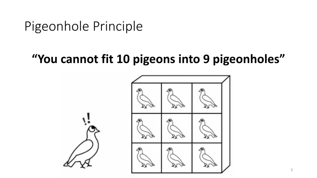 pigeonhole principle